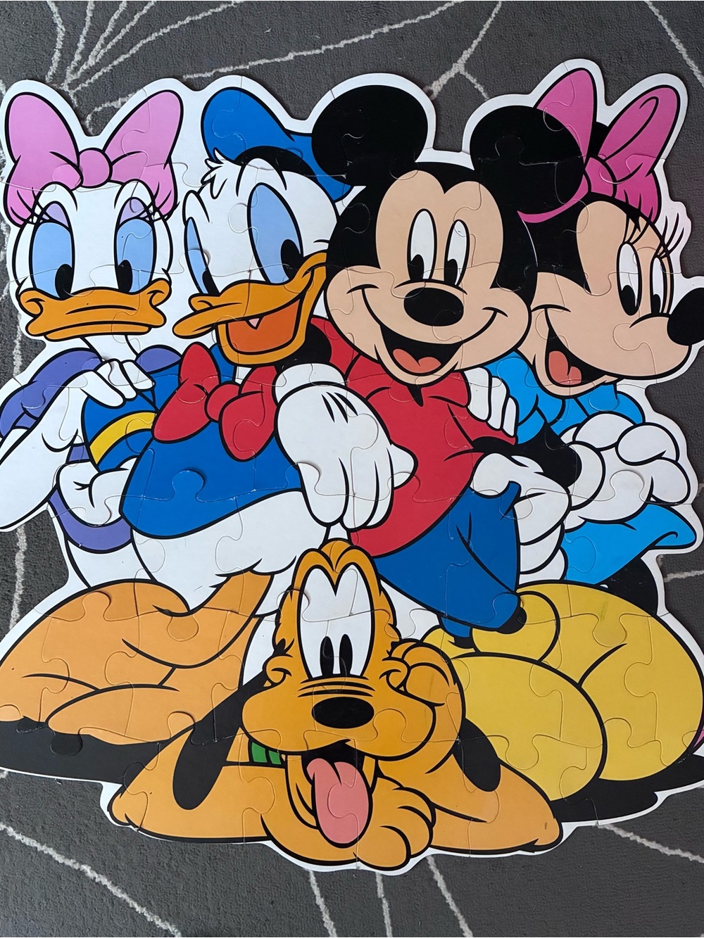 Disney 46 large piece floor puzzle/ NO BOX/Mickey,Mini, Donald, Daisy, Pluto